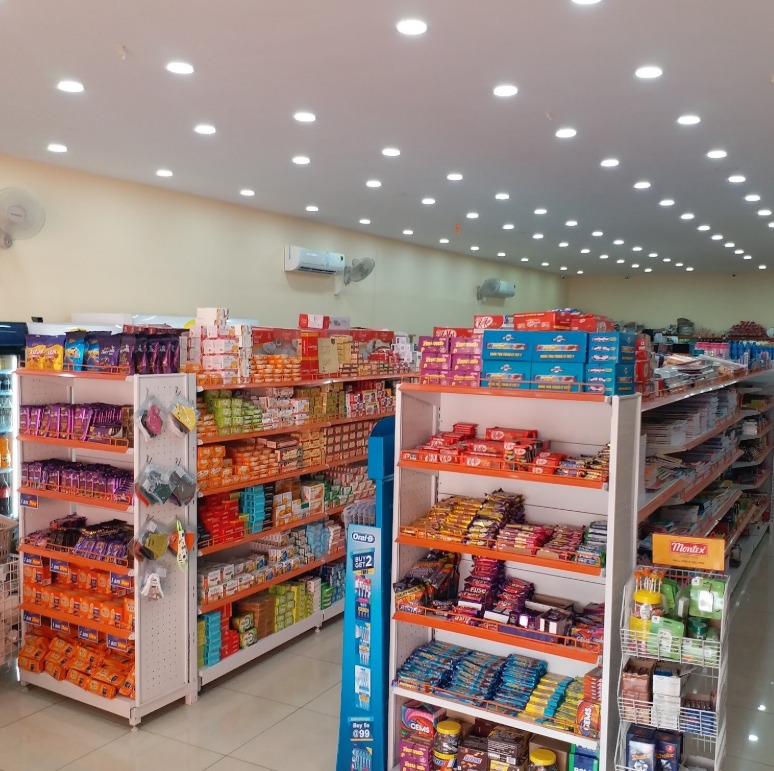 Grocery shelves